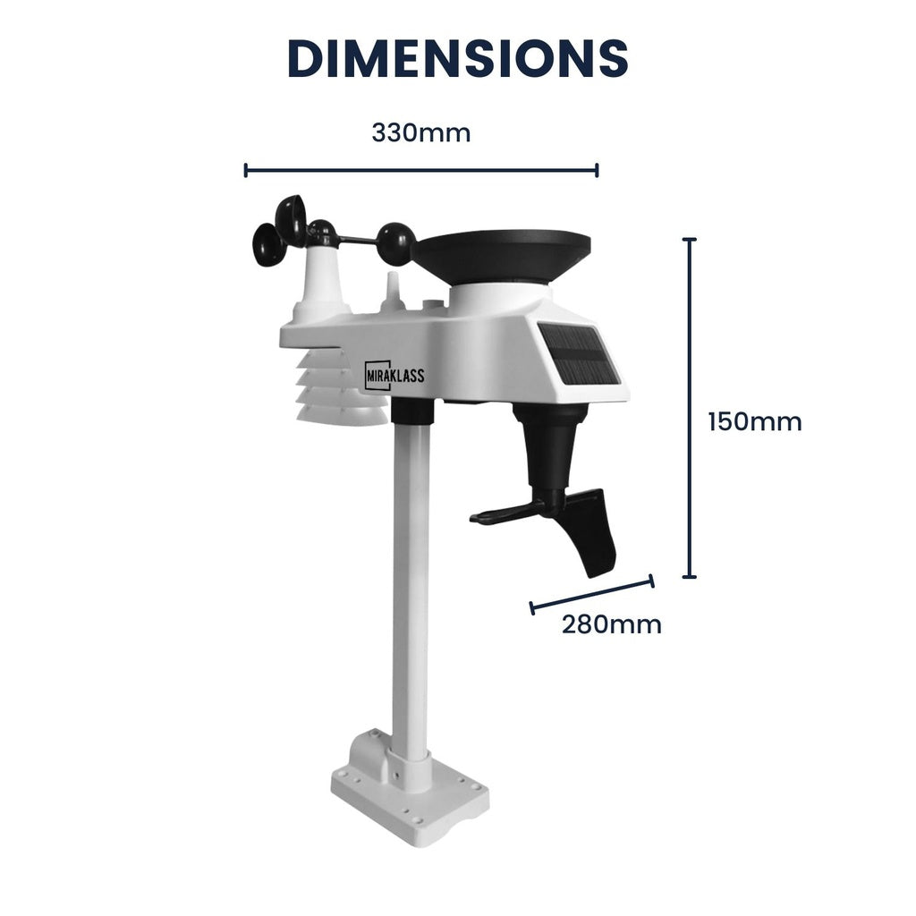 WiFi Weather Station with LCD Display & 7-in-1 Sensor