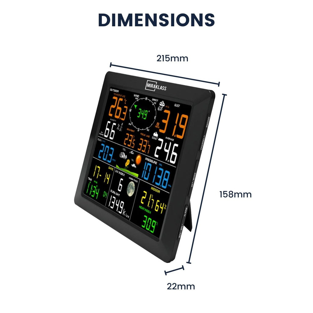 WiFi Weather Station with LCD Display & 7-in-1 Sensor