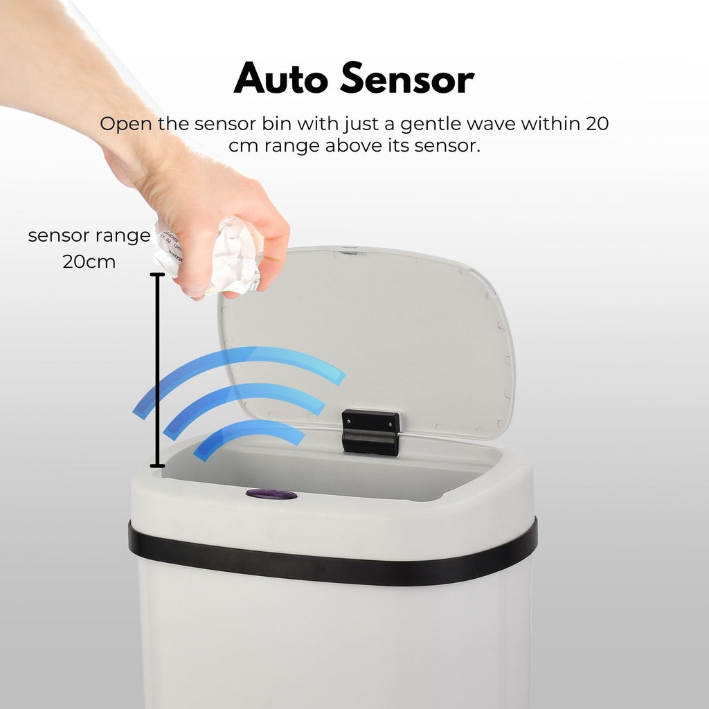 60L Soft Close Motion Sensor Bin, Fingerprint Resistant