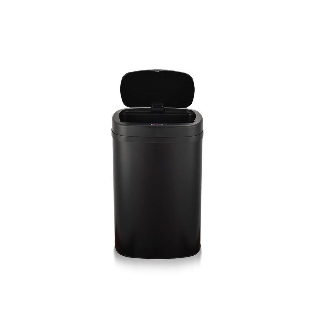 Soft Close Motion Sensor Bin 60L Black Rectangular - Miraklass