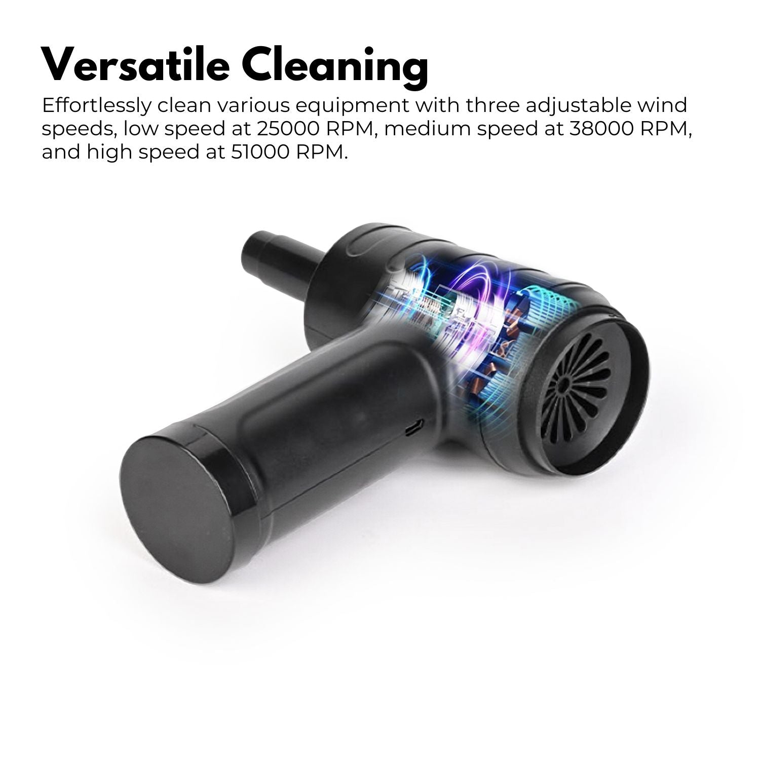 51000RPM Wireless Air Duster with 3 Adjustable Speeds - Miraklass