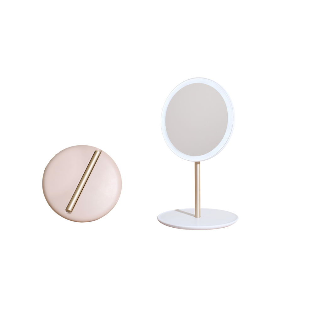 Adjustable LED Light Travel Makeup Mirror with Stand - MUID