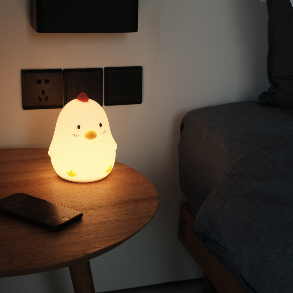 Touch Control Wake Up Chicken Night Lamp Alarm Clock