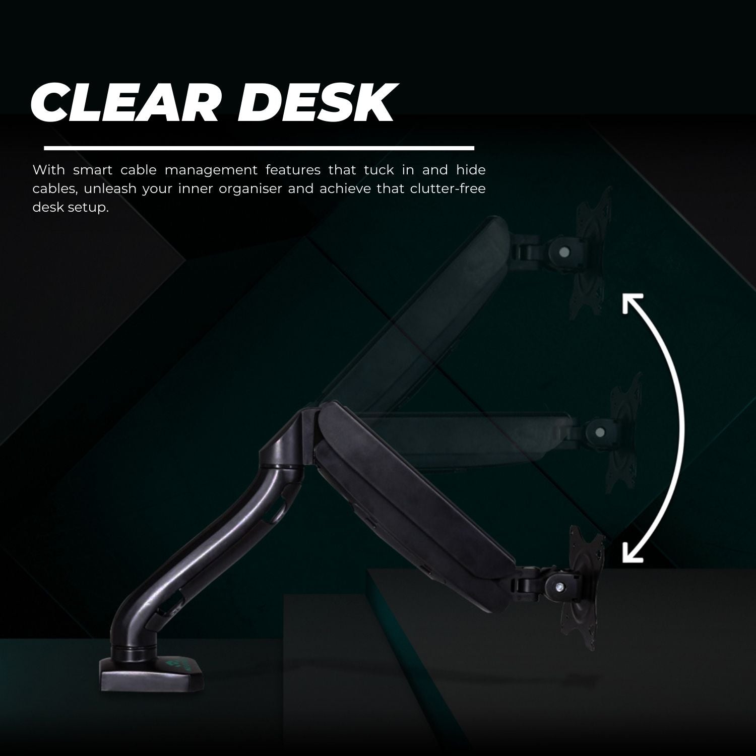 Adjustable Monitor Arm for 24"-34" with USB Ports - Neotez