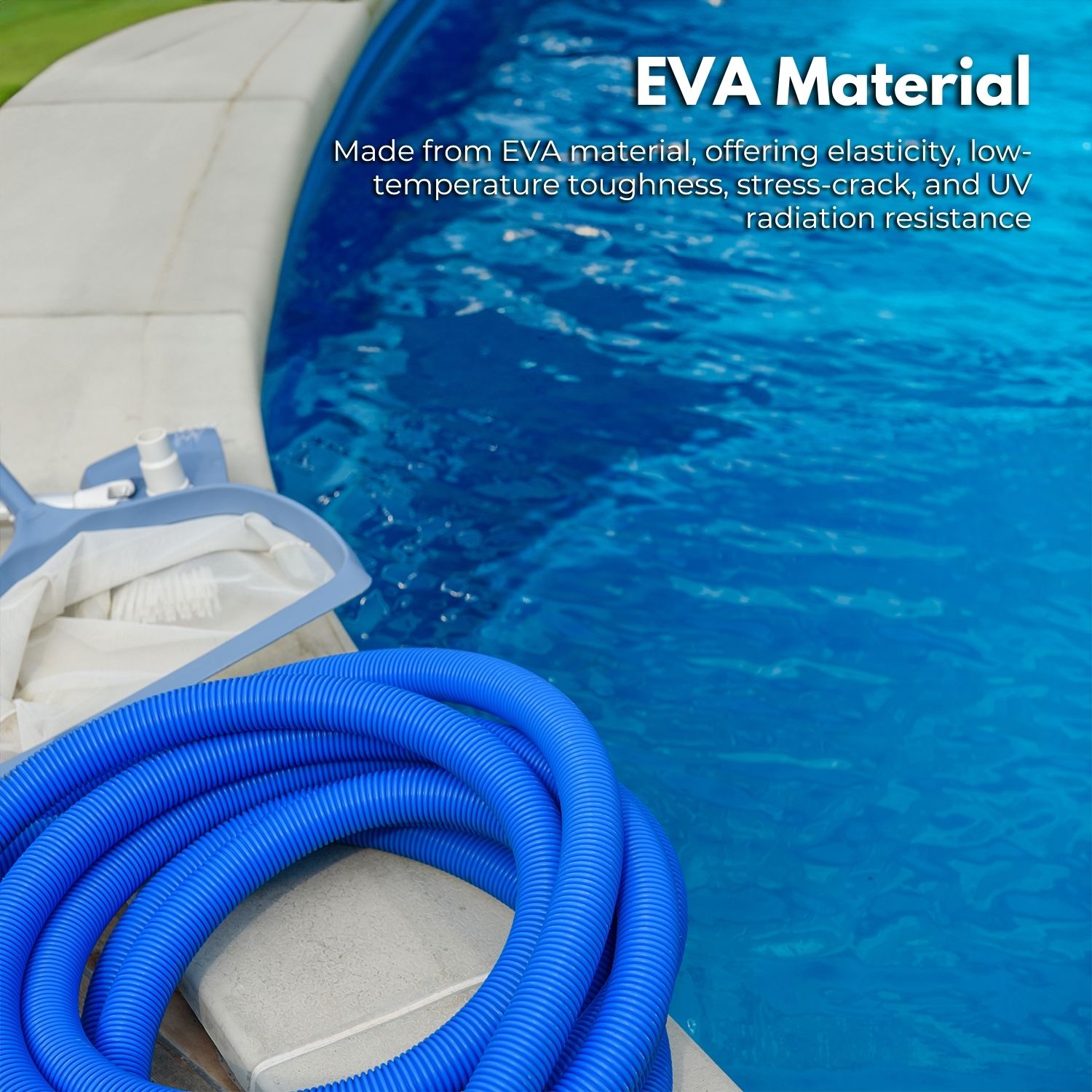 Flexible Durable EVA Pool Cleaner Hoses Set - 10x1m - NOVEDEN