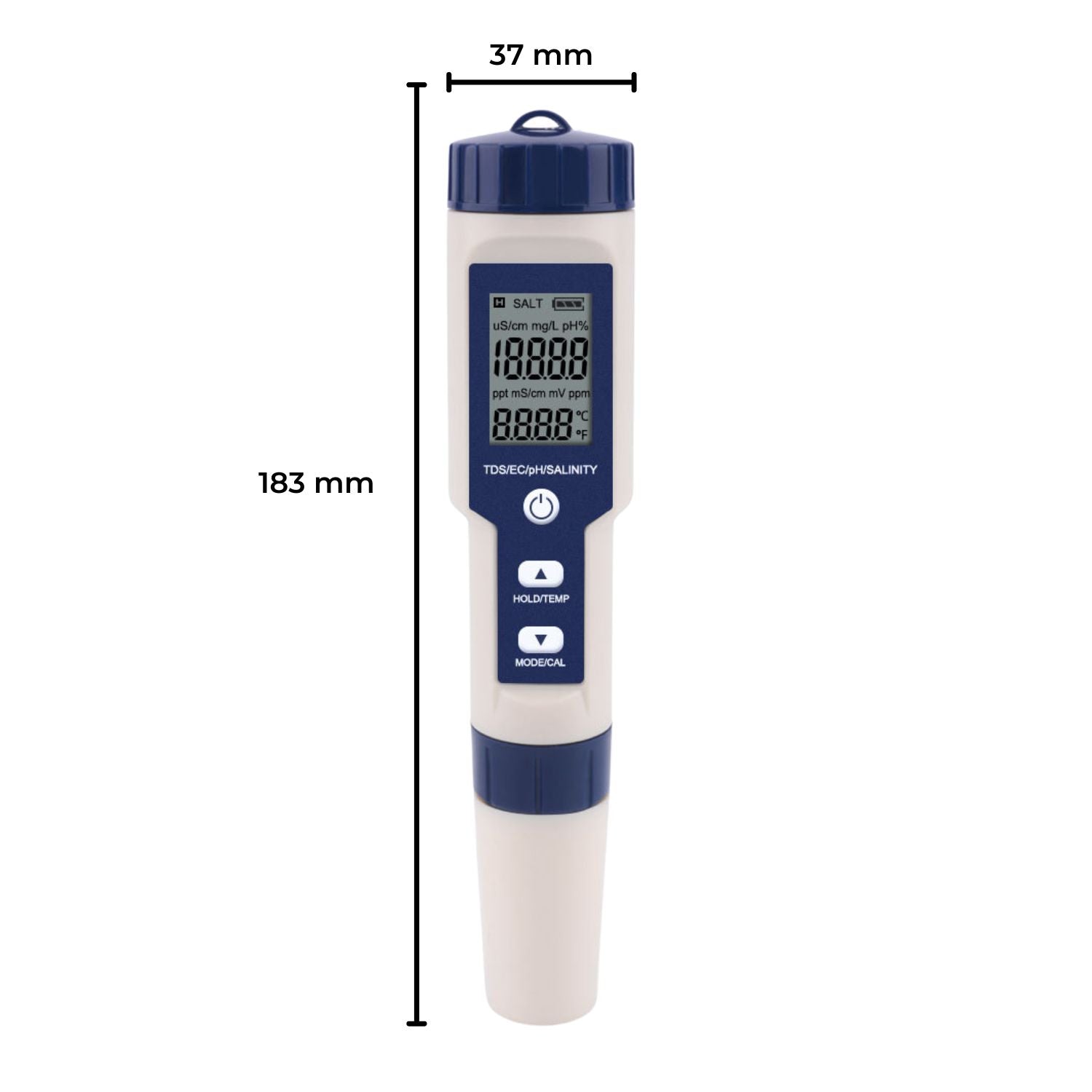 NOVEDEN 5 in 1 Digital Water Quality Test Meter(White+Blue)