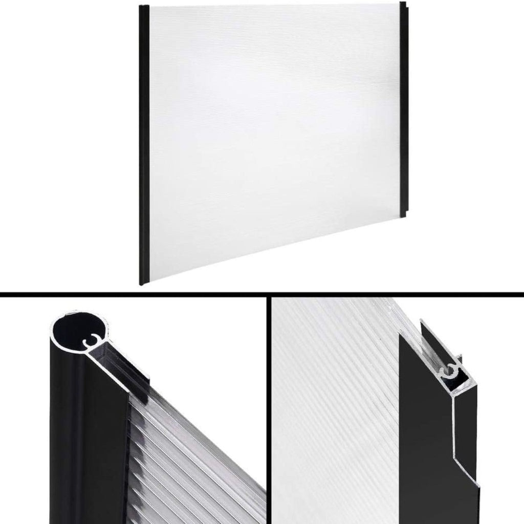 Durable UV-Resistant Window Door Awning Canopy, 1x2M, NOVEDEN