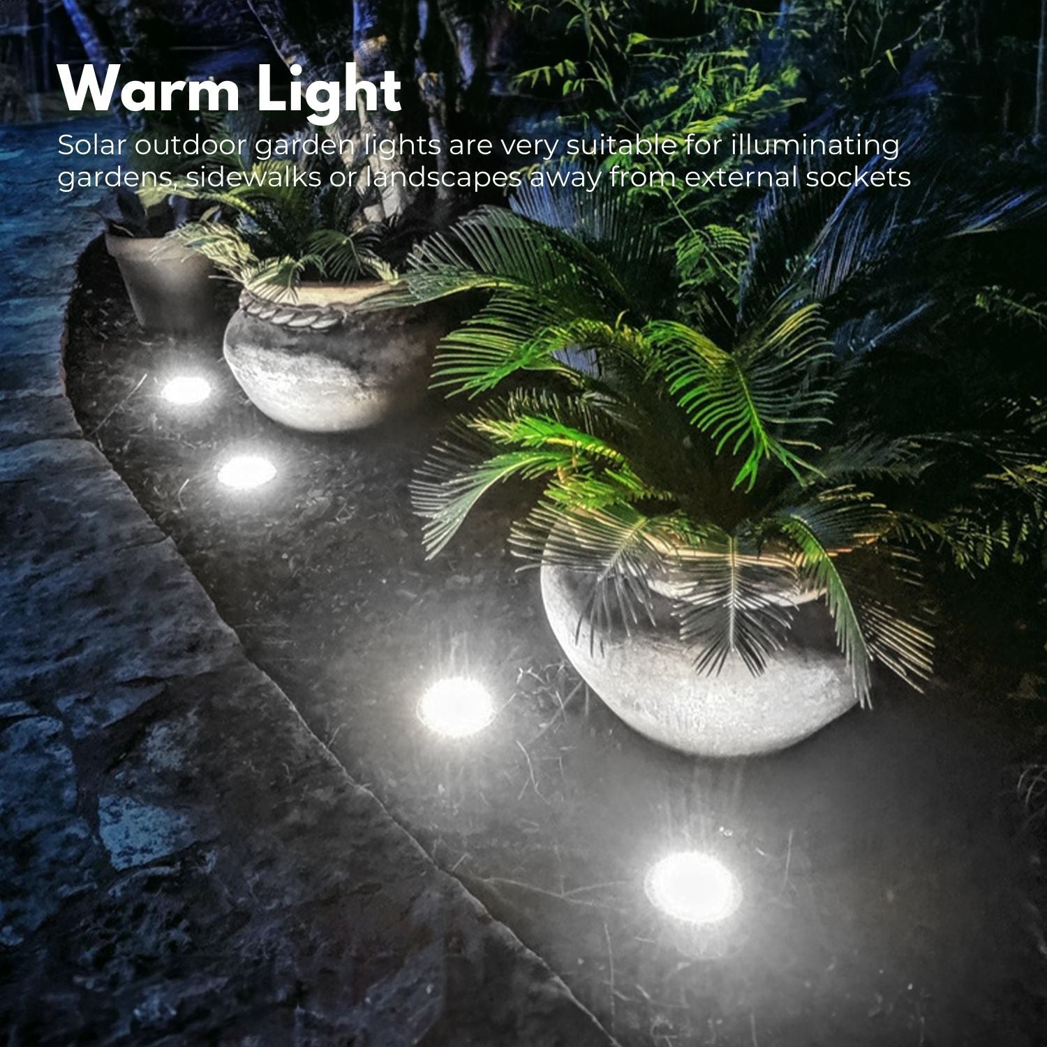 Waterproof Solar LED Garden Lights, 12 Pack, IP65, NOVEDEN