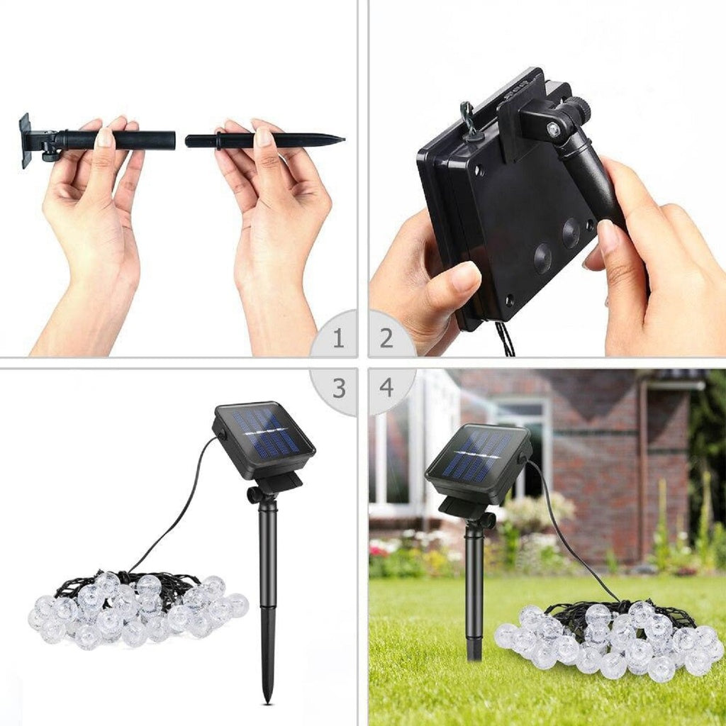 200 Solar String Lights, 8 Modes, IP65 Water Resistant, Noveden