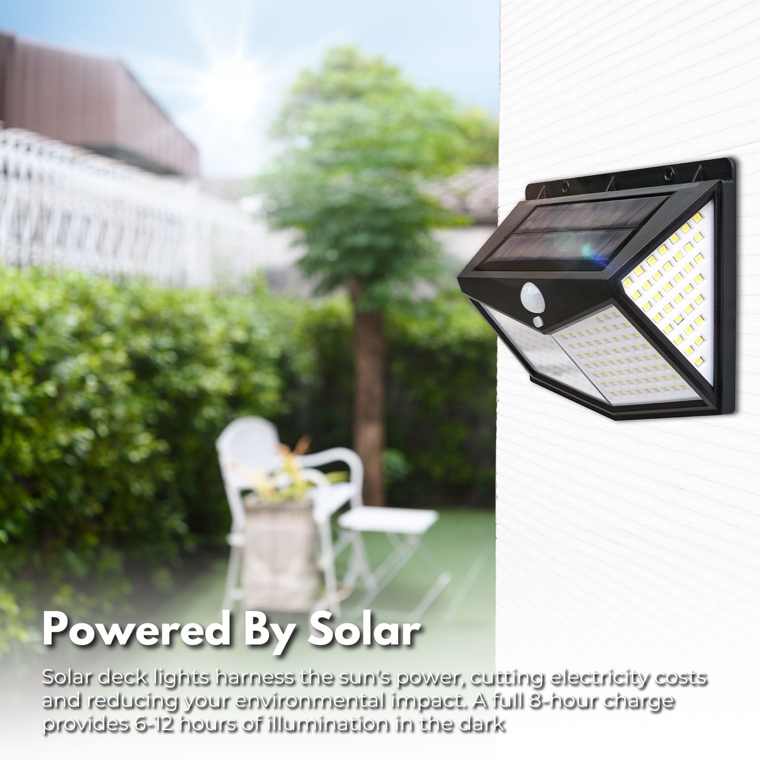 NOVEDEN 4 Packs Solar LED Lights with 3 Light Modes (Black)