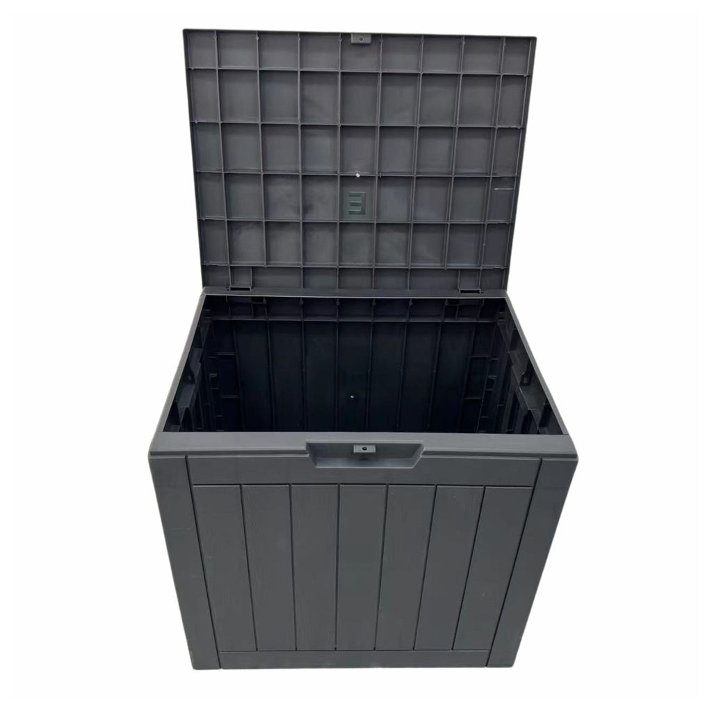 Weatherproof Lockable 118L Outdoor Storage Box (Black) Noveden