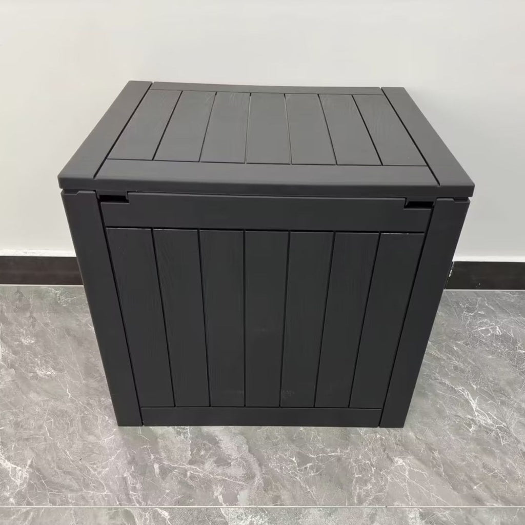 Weatherproof Lockable 118L Outdoor Storage Box (Black) Noveden