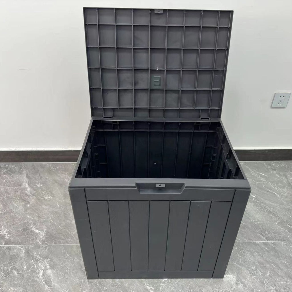 Weatherproof Lockable 118L Outdoor Storage Box (Black) Noveden