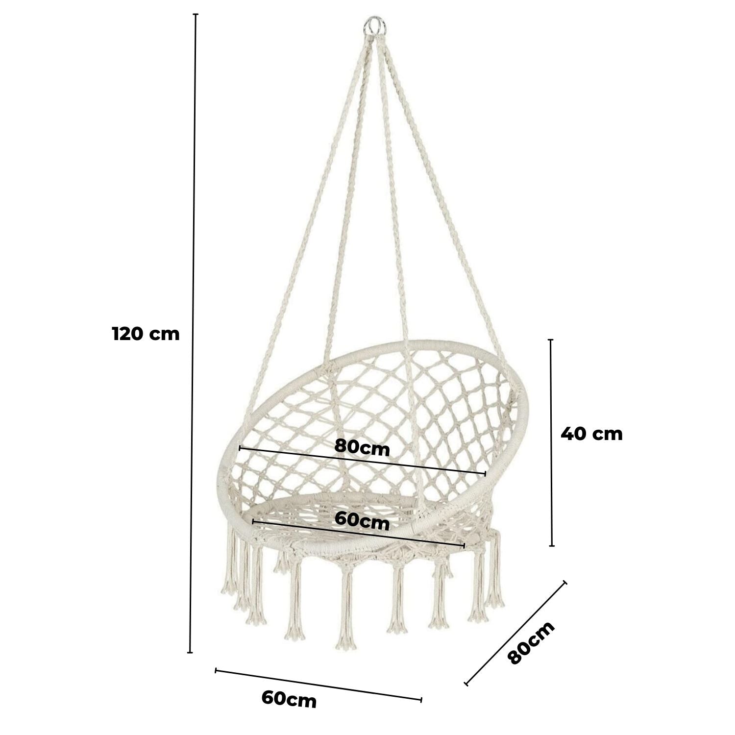 Weather-Resistant Hammock Chair with Cushion & Pillow by NOVEDEN