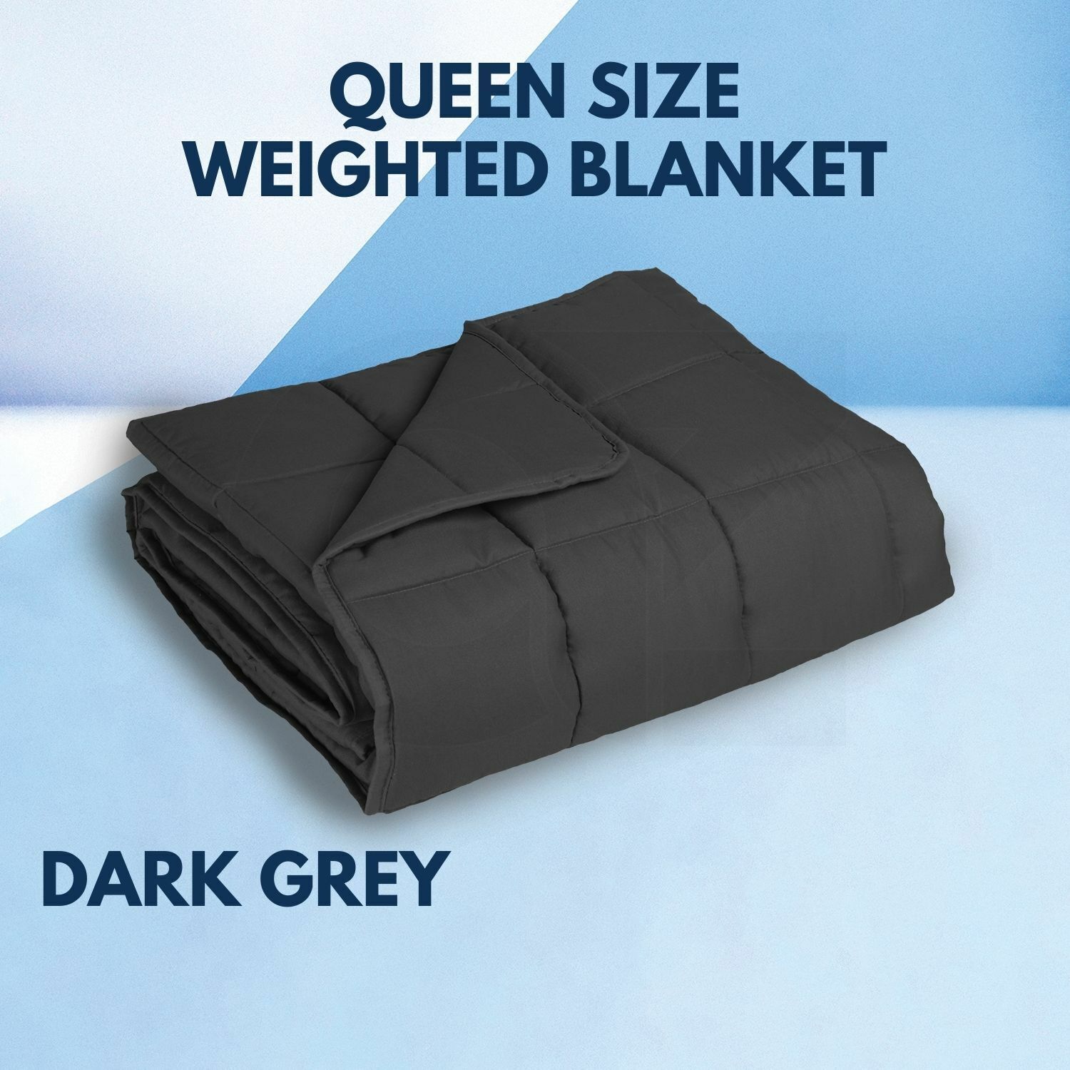 Dark Grey 9kg Queen Size Weighted Blanket, 5 Layers, Deep Pressure