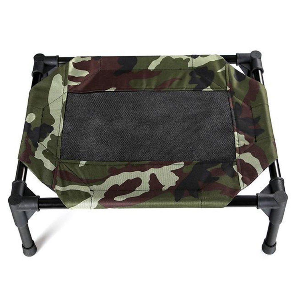 Floofi Elevated Camping Pet Bed (M Army)