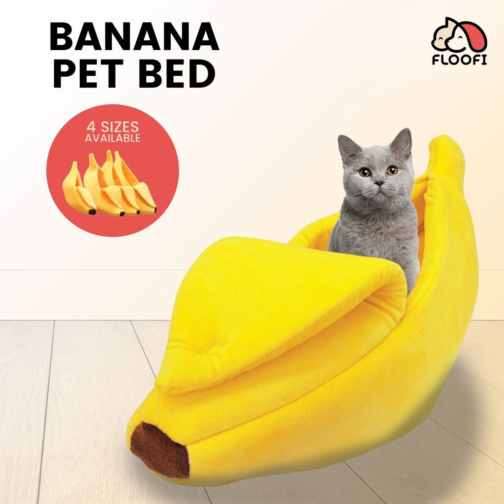 Floofi Banana Pet Bed (XL Yellow)
