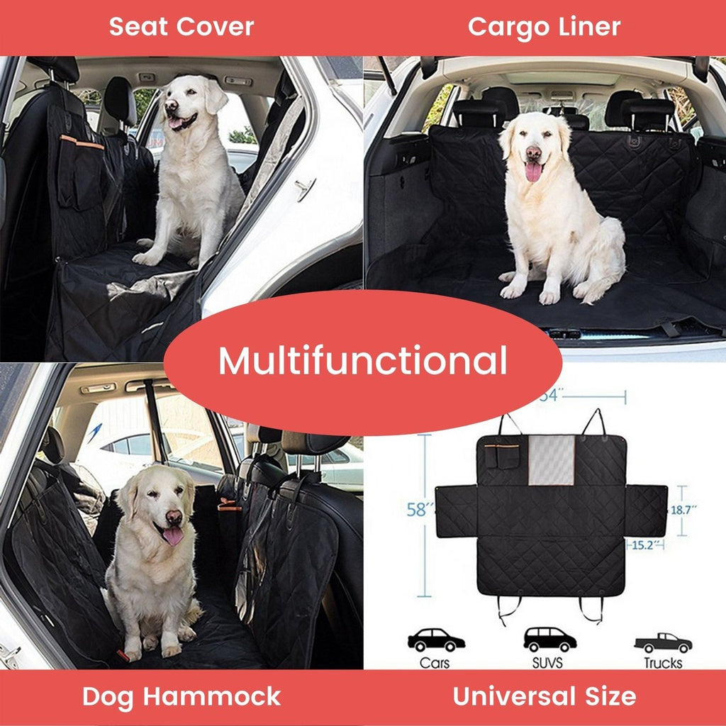 Floofi Pet Car Back Seat Cover Waterproof Safety -