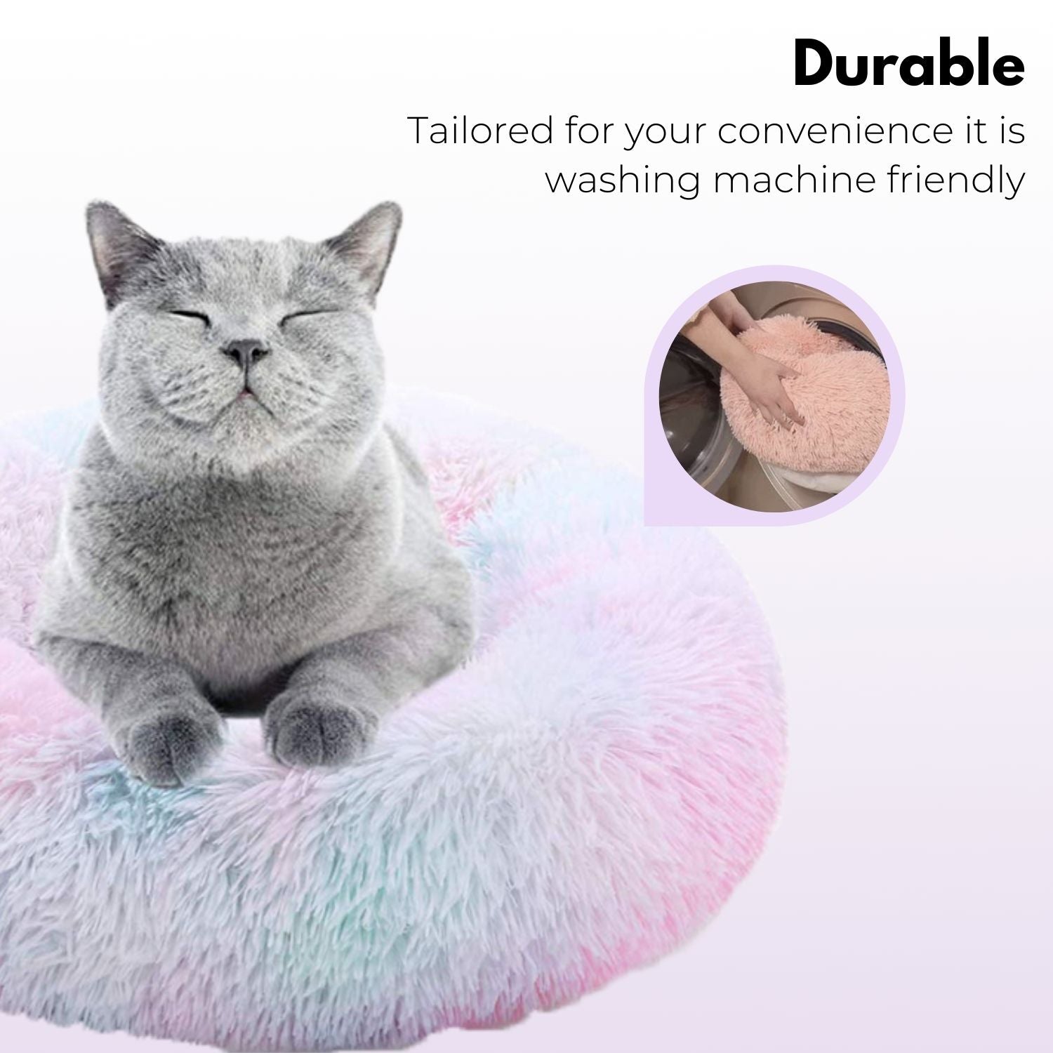 Soft Plush Pet Bed with PP Cotton Filling, 80cm - Floofi