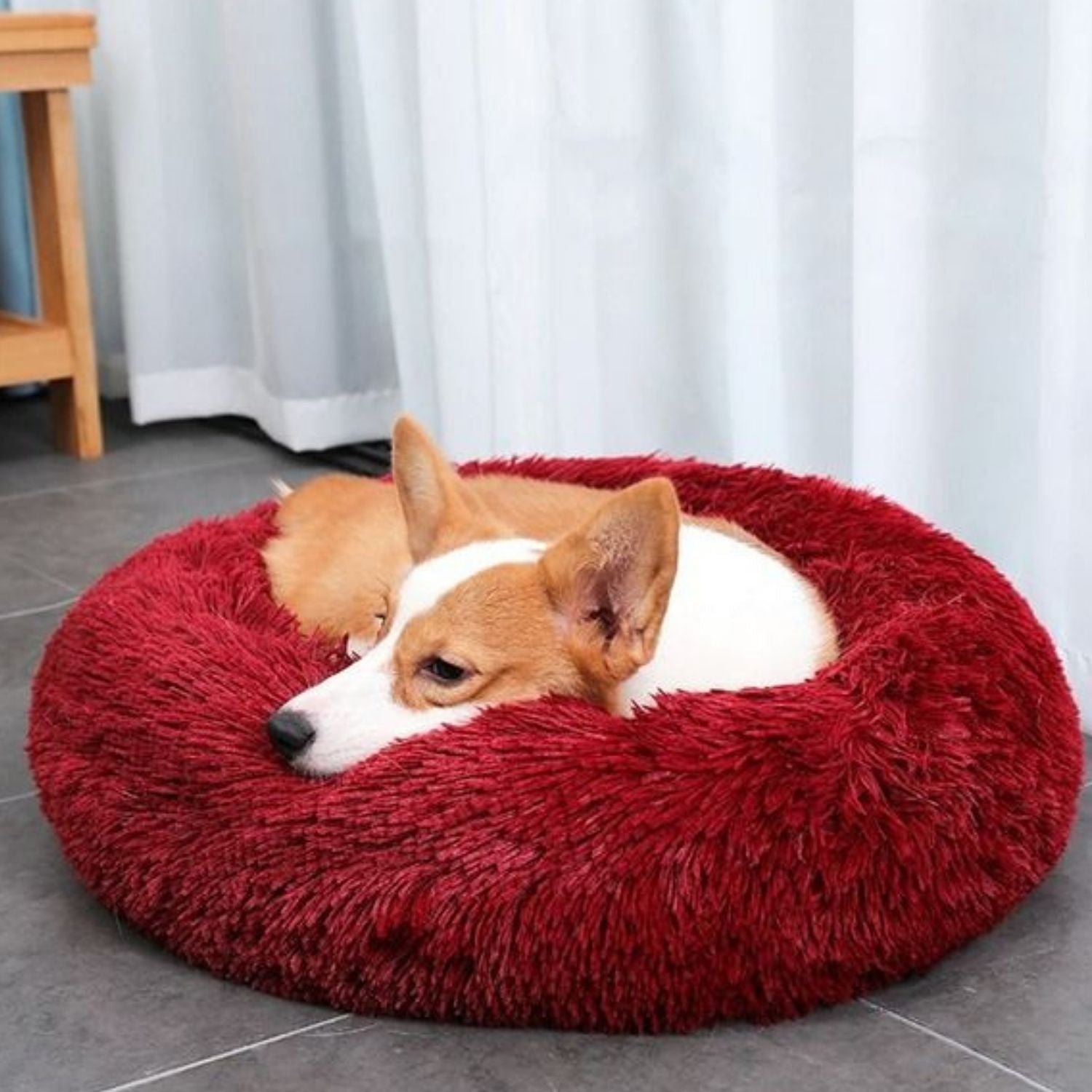 Soft Plush Pet Bed with PP Cotton Filling, 80cm - Floofi