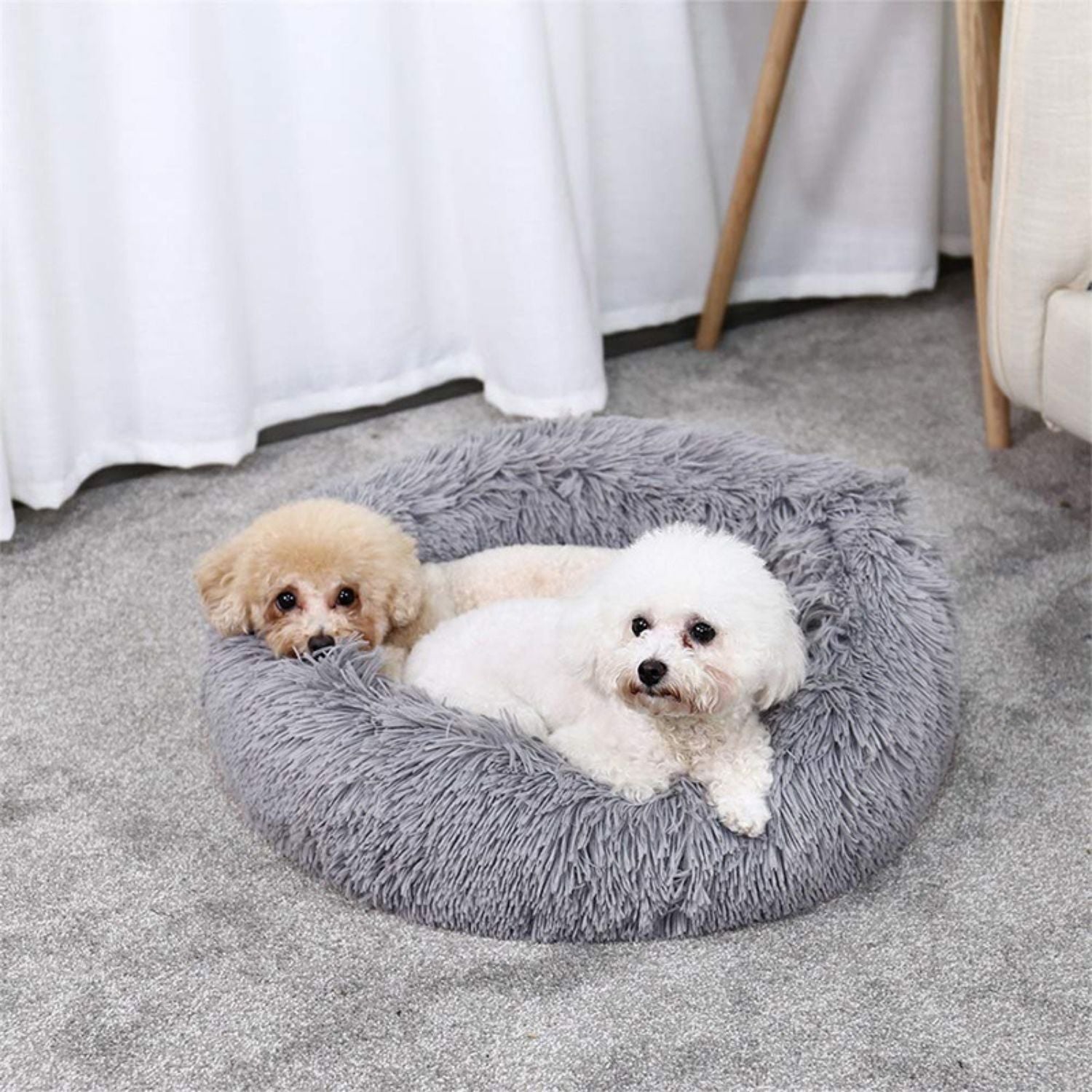 Soft Plush Pet Bed with PP Cotton Filling, 80cm - Floofi