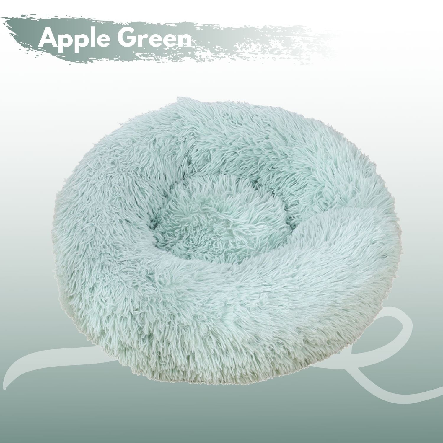 Floofi Ped Bed Round Plush (80cm Apple Green) - (L22 80cm Apple Green)