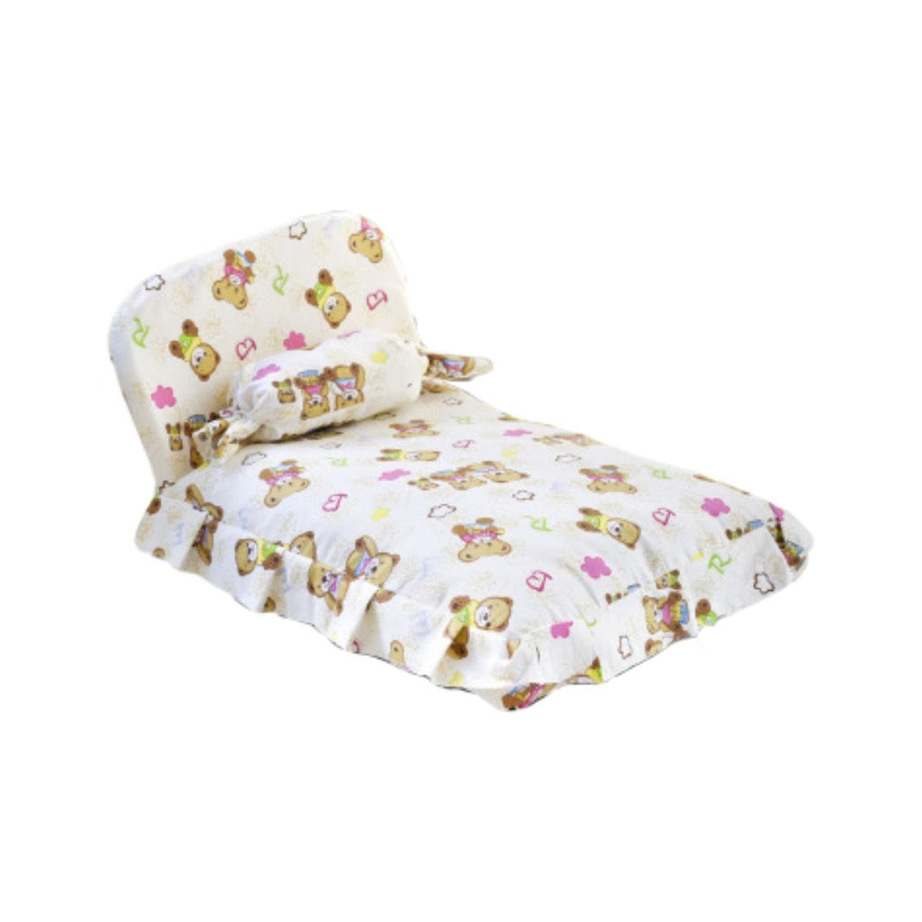 Floofi Pet Bed With Pillow and Quilt Bear (M)
