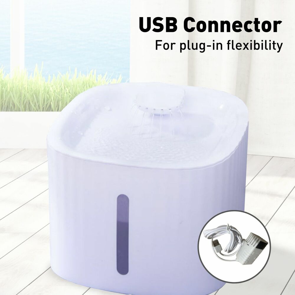 Floofi Pet Water Fountain Dispenser LED USB 3L