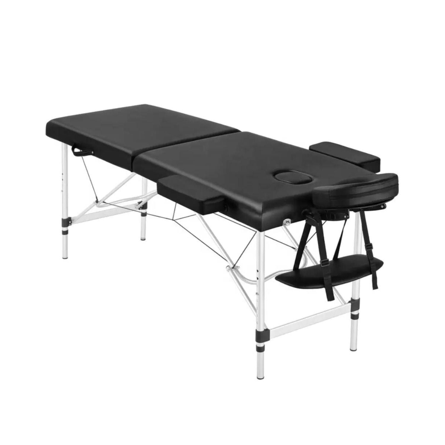 ONIREST 2 Fold Adjustable Portable Massage Bed (Black)