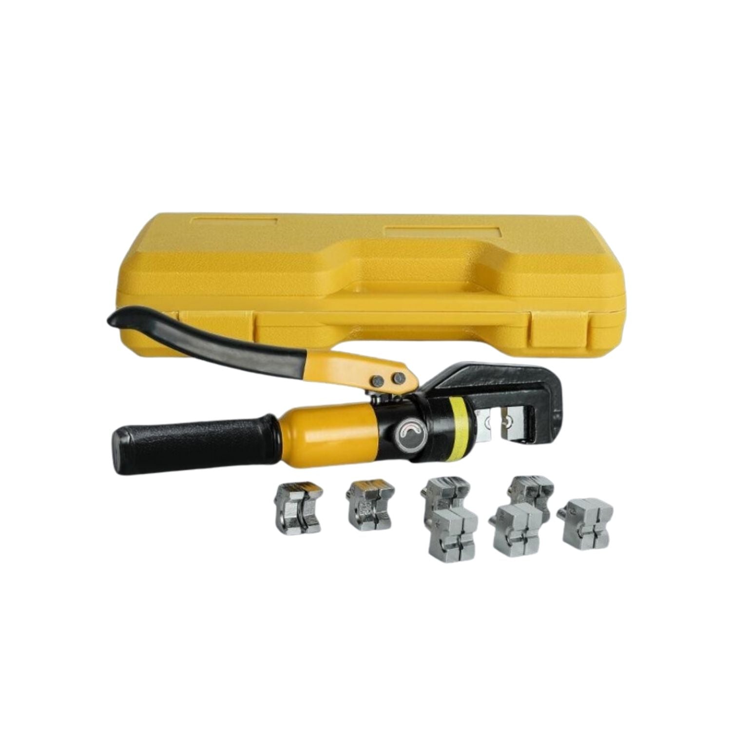 RYNOMATE 8 Ton Hydraulic Crimping Tool with 9 Dies( Yellow)