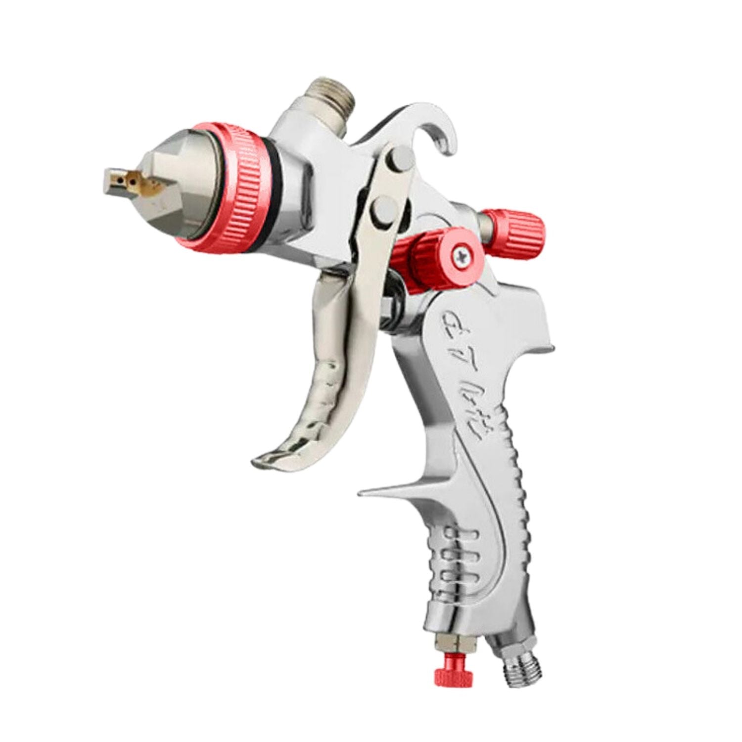 Durable Chrome-Plated Air Spray Paint Gun Kit, RYNOMATE