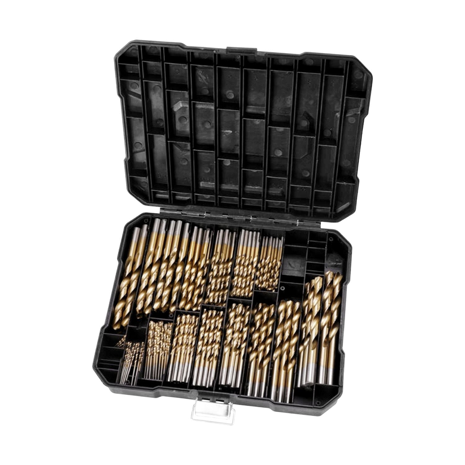 RYNOMATE 230 pcs Drill Bits Set with Black Plastic Case (Gold)