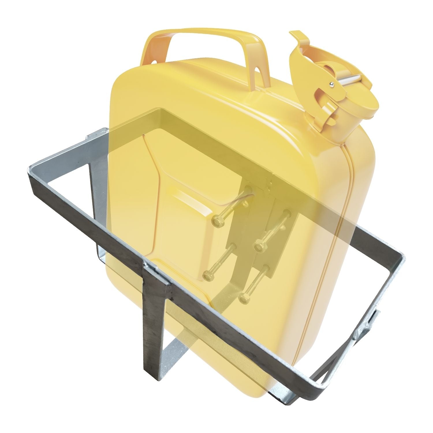 Heavy-Duty 20L Galvanized Jerry Can Holder for 4x4 Trailer