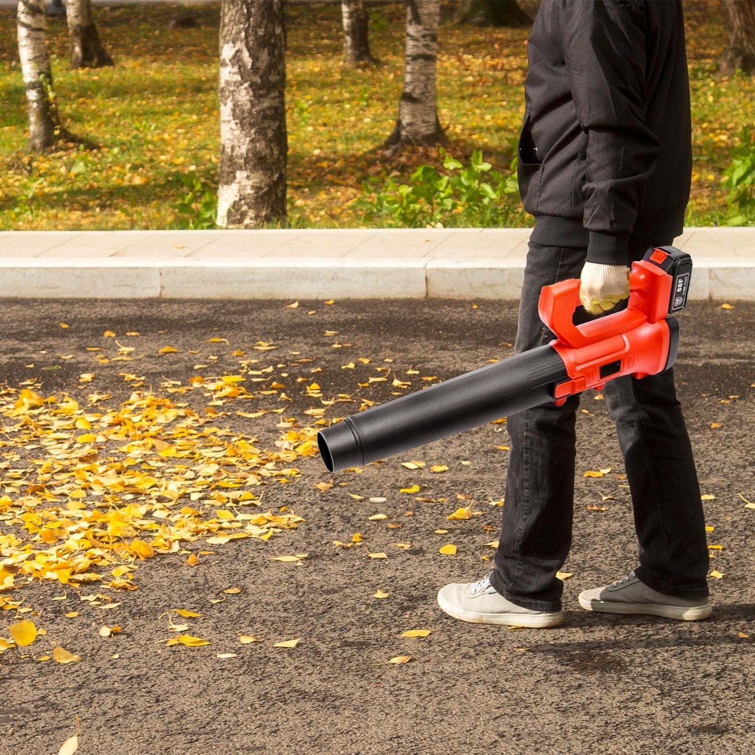 18V Cordless Leaf Blower, 6-Speed, Lithium Battery - RYNOMATE