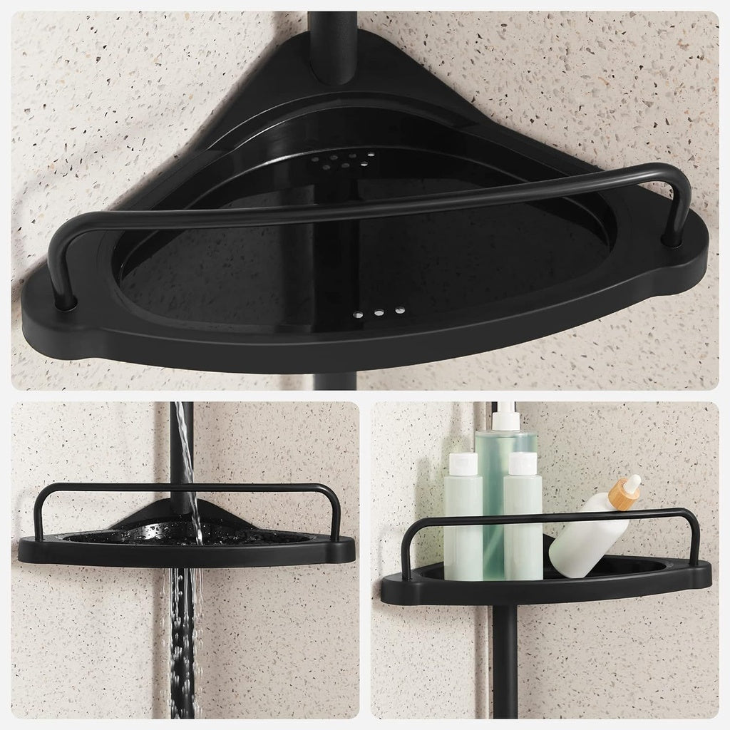 Adjustable Rust-Resistant Bathroom Corner Shelf with 4 Trays - SONGMICS