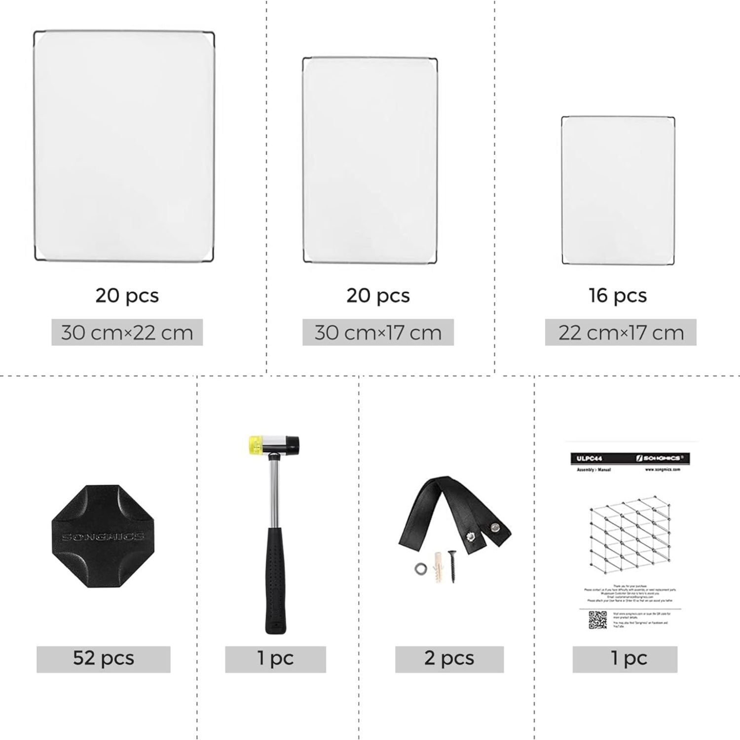 Customizable 15-Slot Storage Shelf, Sturdy, Expandable - SONGMICS