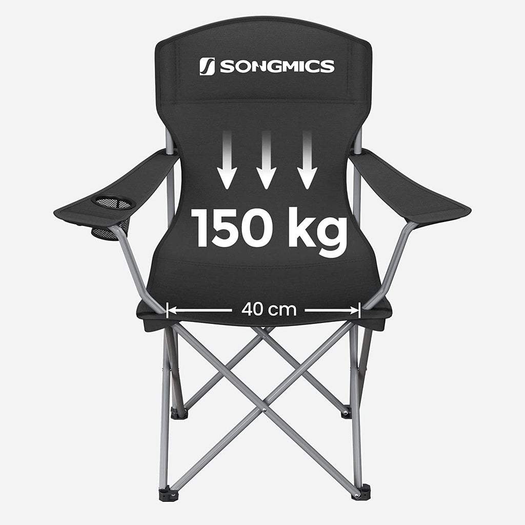 Durable Folding Camping Chairs with Bottle Holder, Set of 2 – SONGMICS