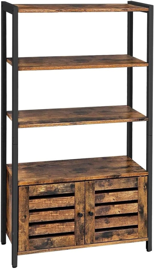 Industrial Bookcase Storage Cabinet, 3 Shelves, VASAGLE