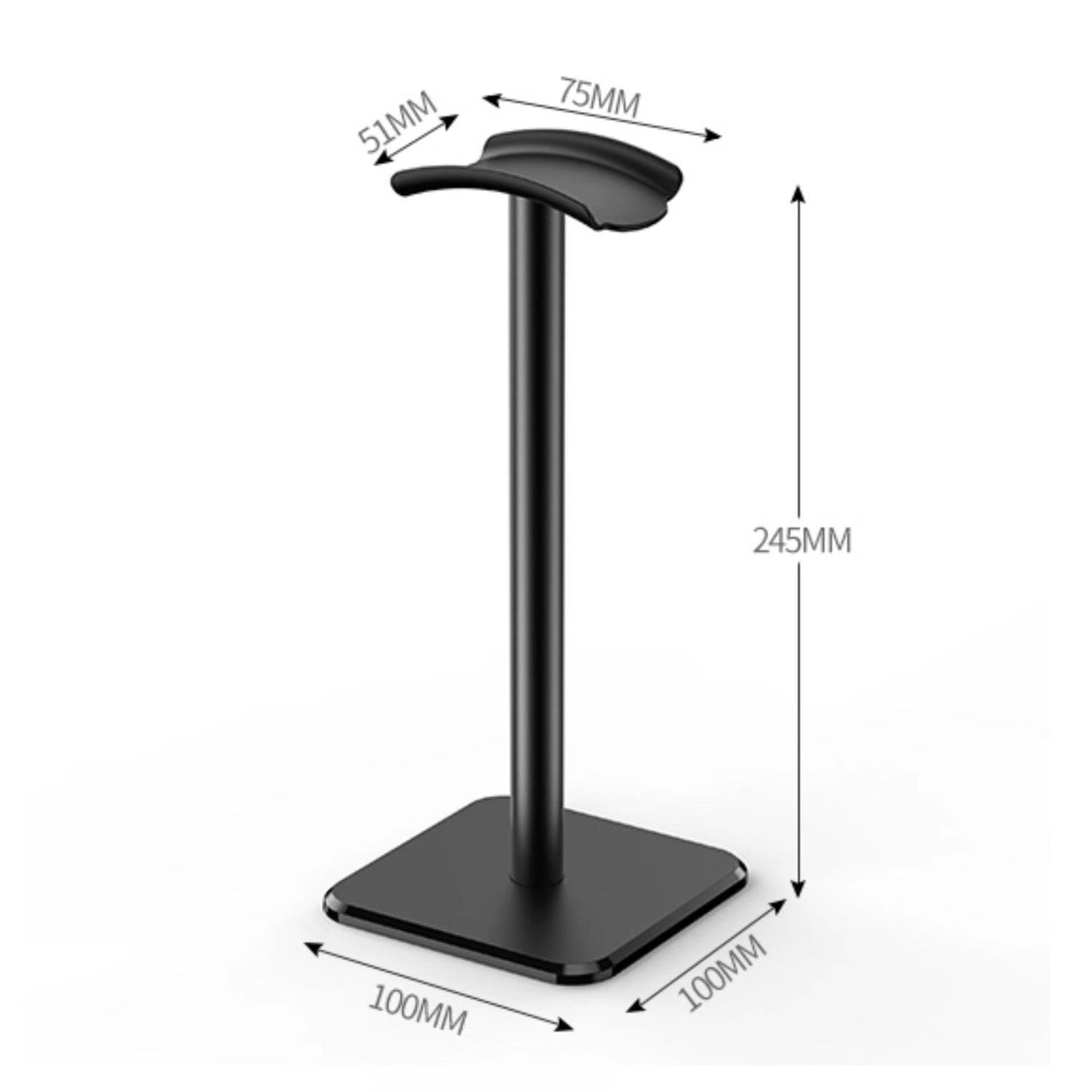 Aluminum Headphone Stand, Black, Gaming, Wireless | VOCTUS