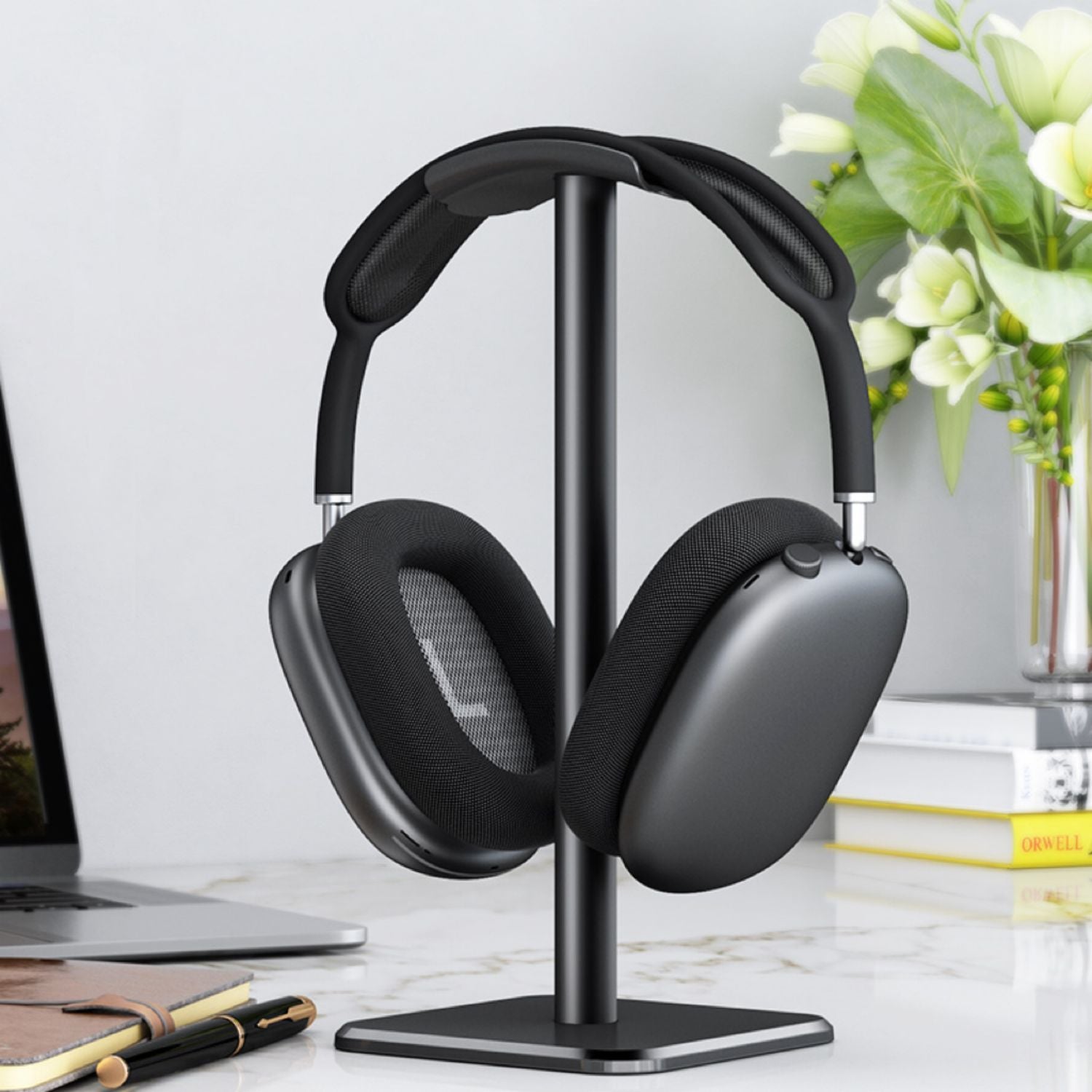 Aluminum Headphone Stand, Black, Gaming, Wireless | VOCTUS