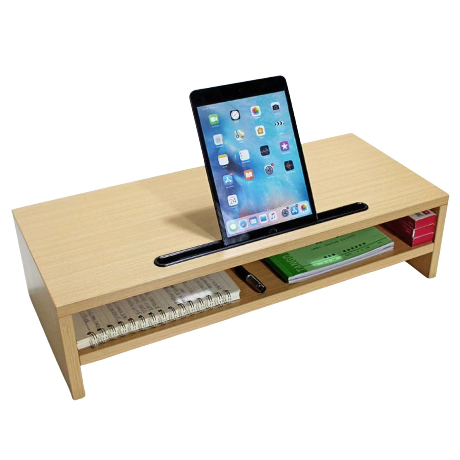 Ergonomic 2-Tier Monitor Stand, Desktop Organizer, MDF, Voctus