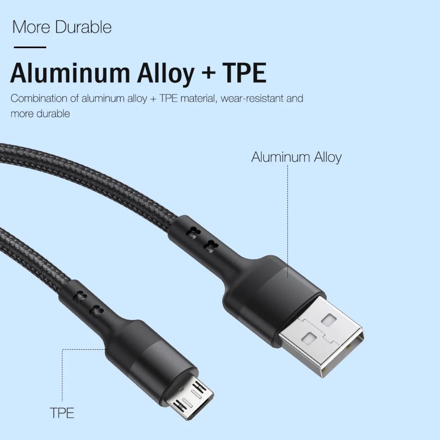 2m High-Speed USB-A to USB-C Cable Nylon Braided