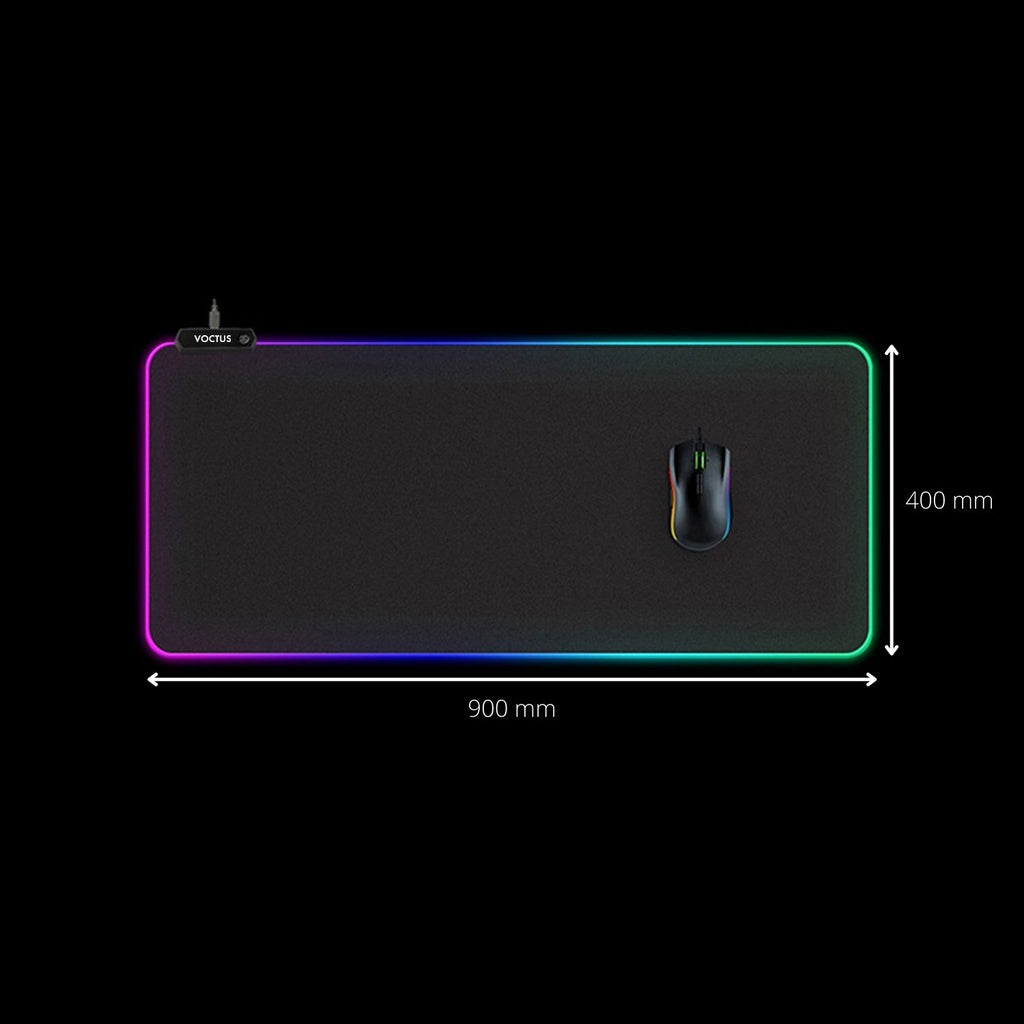 Large RGB Mouse Pad, 4 USB Ports, Anti-slip, Voctus