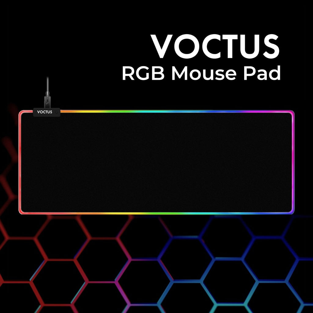 Large RGB Gaming Mouse Pad, USB Powered, Voctus