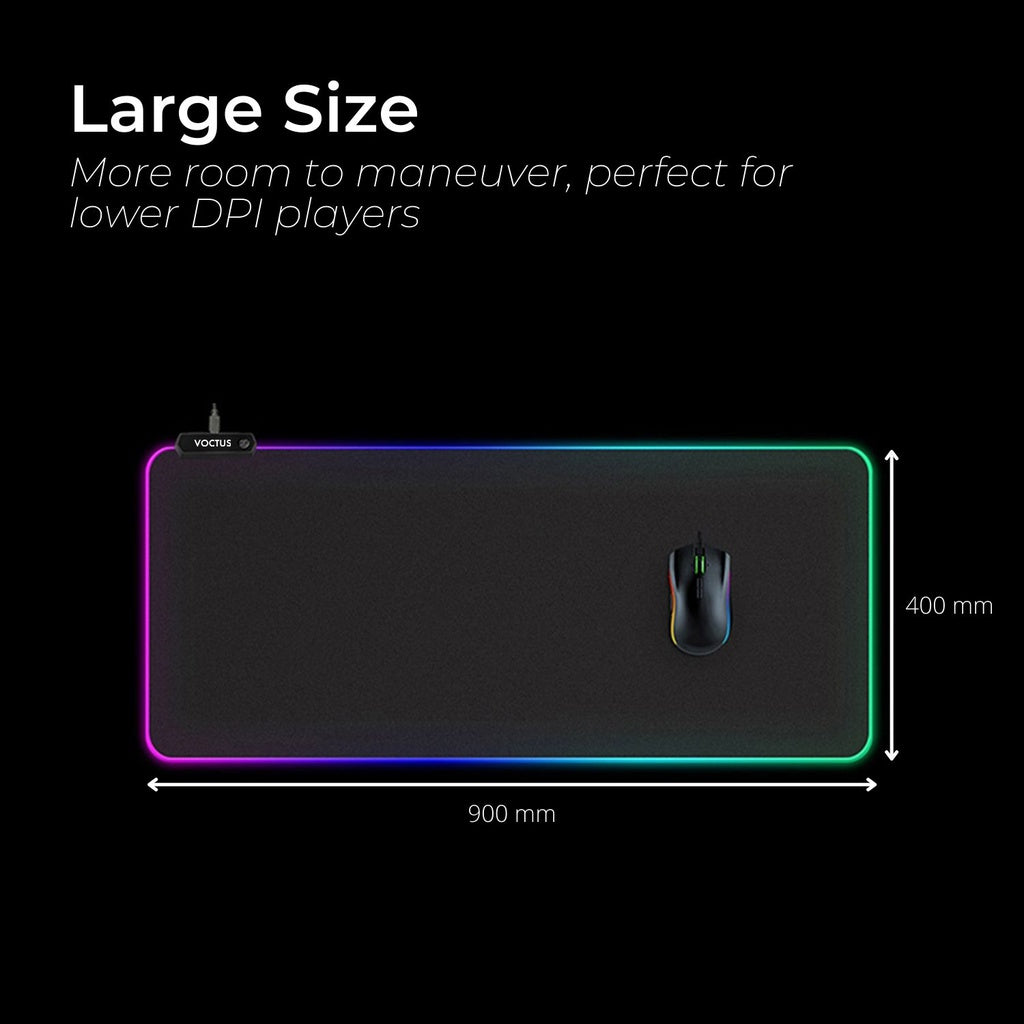 Large RGB Gaming Mouse Pad, USB Powered, Voctus