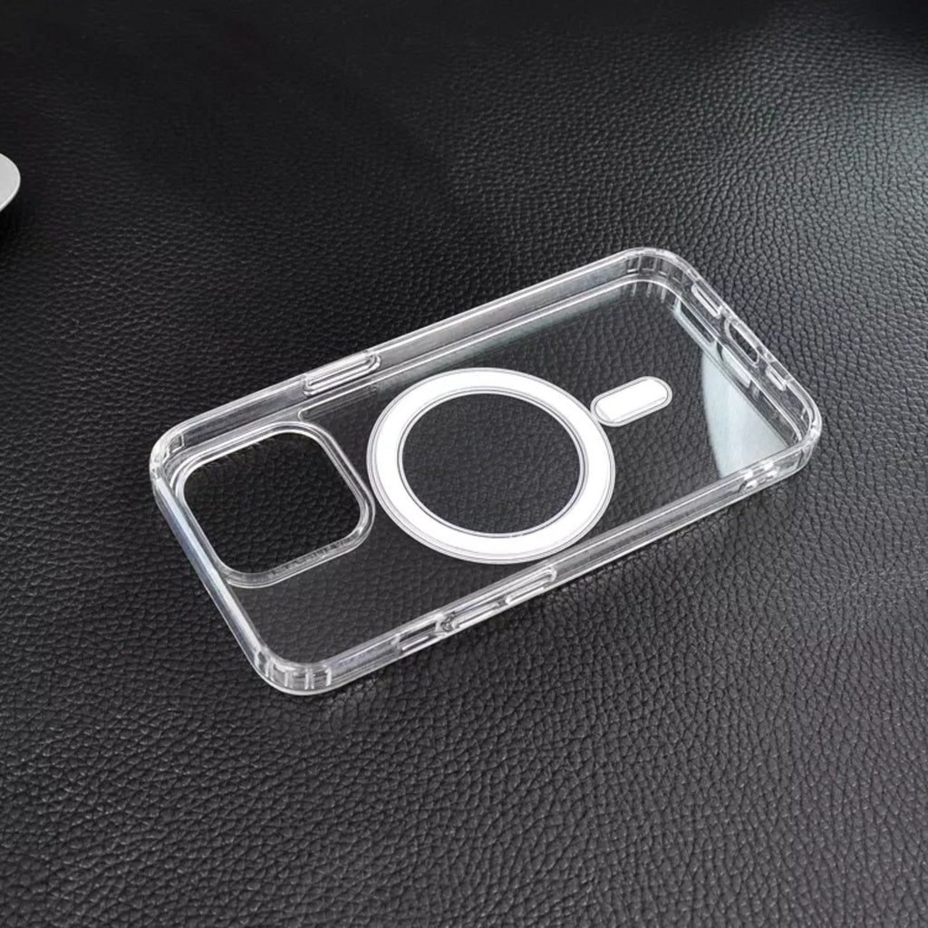 2X Strong Magnets Clear iPhone 14 Magsafe Case, Drop Protection