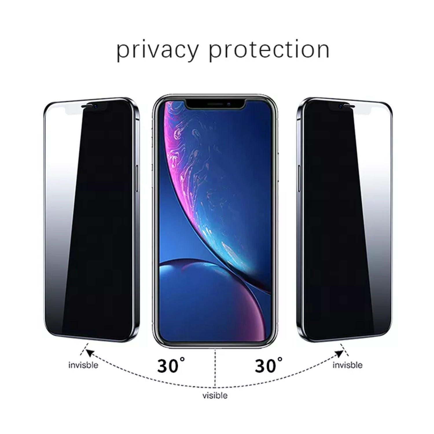 Privacy 0.33mm 9H Tempered Glass iPhone 14 Pro 2Pcs VOCTUS