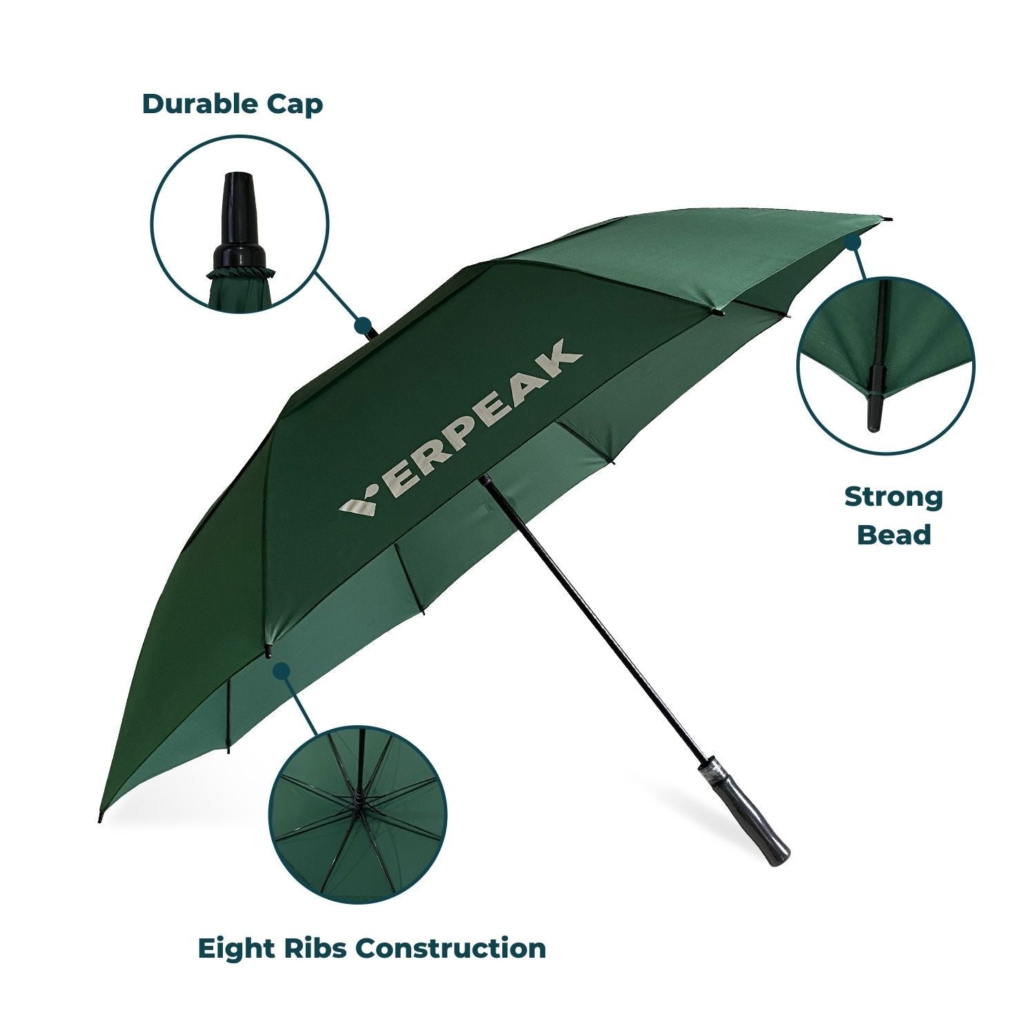 VERPEAK Golf Umbrella Dark Green 62"