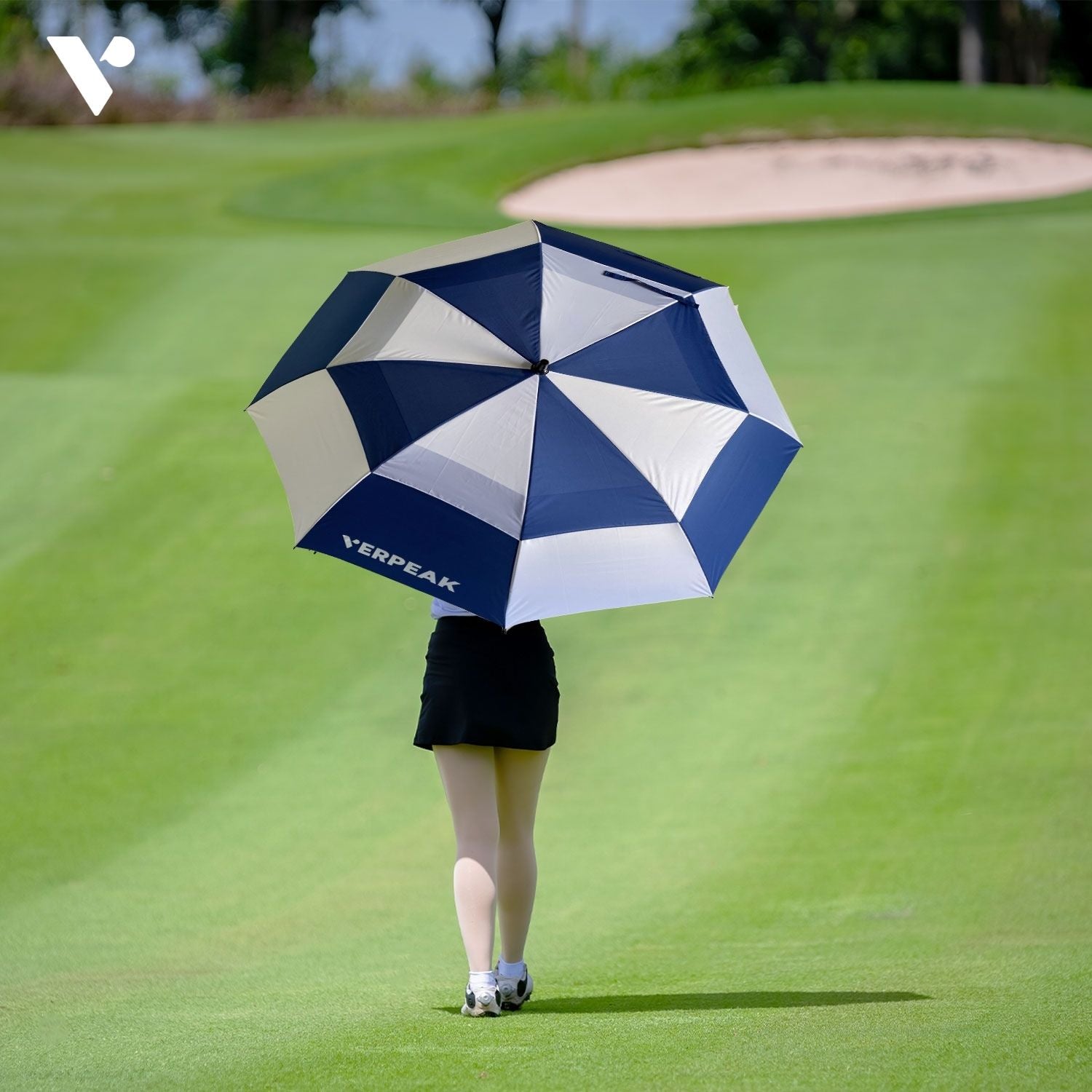 Verpeak Golf Umbrella Blue & White 62"