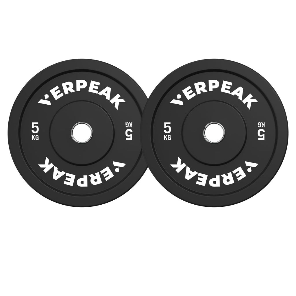 VERPEAK Black Bumper weight plates-Olympic (5kgx2) VP-WP-100-FP / VP-WP-100-LX